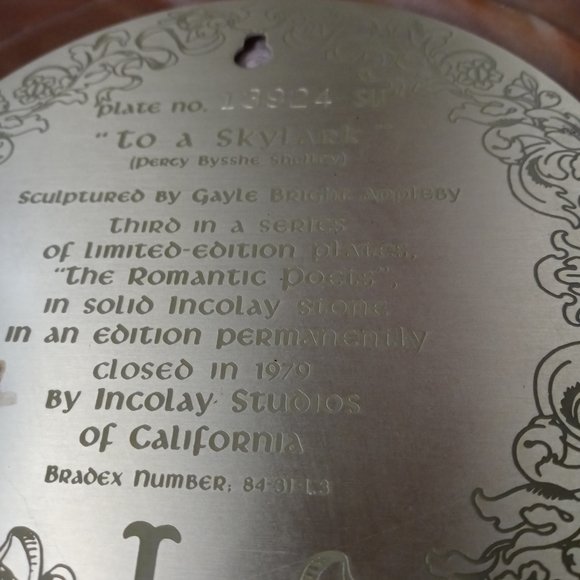 Sculptured by Gayle Bright Appleby 🍎Plate no.13924 Limited Edition 1979. - Picture 5 of 12